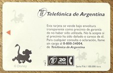 ARGENTINE R° DISNEY V°
