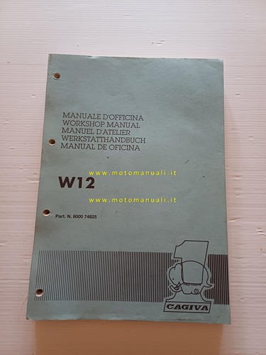 Cagiva w12 350 1993 - cagiva, manuale