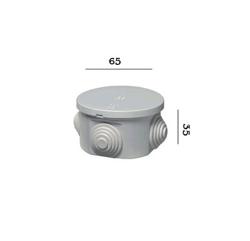 Scatola 65x35mm tonda gommini - tonda,