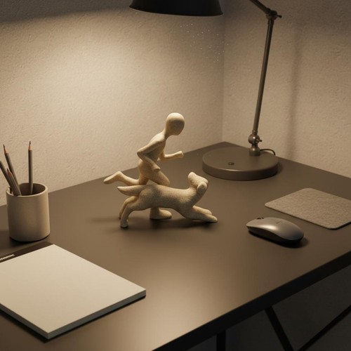 Statuetta uomo che corre con - statuetta,