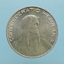 SVIZZERA 5 FRANCHI 1922 SILVER COIN MONETE DA COLLEZIONE SWITZERLAND CURRENCY