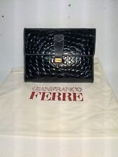 BORSA GIANFRANCO FERRE VINTAGE IN PELLE NERA ANNI 80