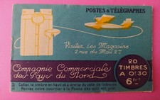 FRANCE CARNET 20 TIMBRES 30 CTS SEMEUSE N°192 PUB REGLISSE FLORENT MENIER (435)