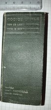 PICCOLO LIBRO CODICE CIVILE REGNO D'ITALIA EDIT. PIETROCOLA' NAPOLI 9,7 X 4,2 CM