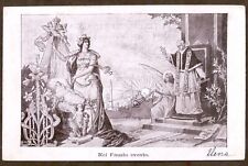 Autografo Regina Elena del Montenegro su cartolina battesimo figlia Iolanda 1901