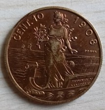 10 Centesimi V.E.III  1908 Prova- ITALIA - Moneta Copia