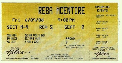Biglietto reba mcentire 06 - biglietto,