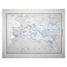 Antica mappa/stampa XIX secolo