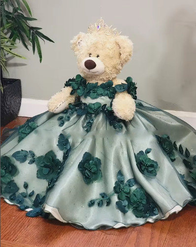 Emerald green mini quinceanera - green,