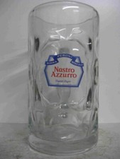 NASTRO AZZURRO BOCCALE BICCHIERE BIRRA 1 LITRO CON MANICO