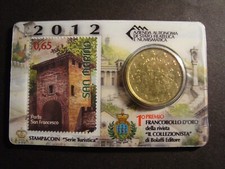 50 Centesimi 2012 San Marino Porta San Francesco coincard&stamp