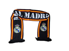 SCIARPA NERA BIANCA E ARANCIONE DEL REAL MADRID LIGA CHAMPIONS LEAGUE UFFICIALE