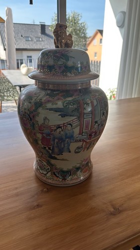 Vaso cinese con coperchio - cinese,