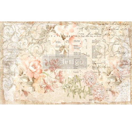 Pergamena floreale carta - -,