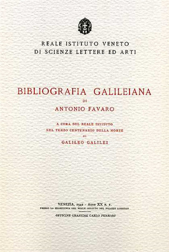 Favaro antonio bibliografia - -,