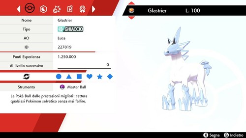Glastrier masterball - 6, +
