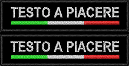 Toppa patch ricamata testo - testo, a