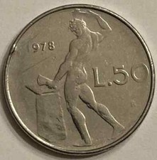 Moneta lire 1978 errori - 50,