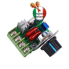 REGOLATORE DI TENSIONE AC 220V 2000W REGOLABILE DIMMER VELOCITA' INTENSITA'