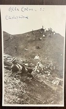 Foto Cartolina amici alla Colma di Castiglione Valle Anzasca Verbania - FP 1927