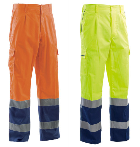 Pantaloni bicolore alta