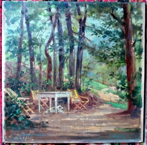 Quadro olio tavola - su,