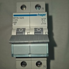 Hager MYN525 Interruttore Automatico Magnetotermico 1 Polo+N 25 A