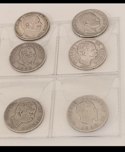 Lotto monete lira - lira, argento
