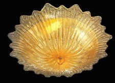 Plafoniera classica in Vetro di Murano originale 4 Luci Fatto a mano in Italia