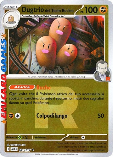 Dugtrio del team - dugtrio, rocket