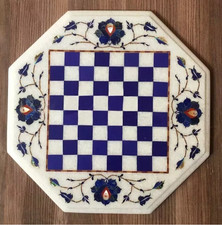 Scacchiera marmo bianco con - in,