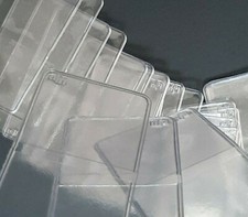 N.20 BUSTINE DOPPIA TASCA PLASTICA TRASPARENTE PORTA MONETE 30x30mm X PERIZIA