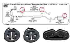 3 PZ SUPPORTI MARMITTA CENTRALE E TERMINALE FIAT PUNTO 188 1.2 8V 16V dal 1999