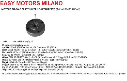 168421 volano rotore piaggio - 168421,