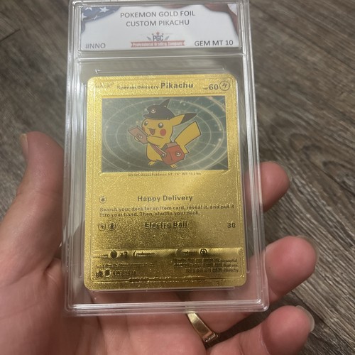 Carta pokémon pikachu gold - carta,