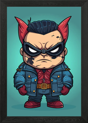 Quadro chibi supereroe con - quadro,