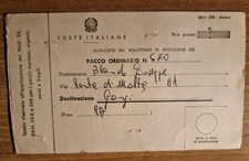 10201 a. Bollettino  Pacchi Postali da Bittenfeld per Gangi Palermo 1967