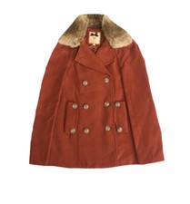 SH SILVIAN HEACH Cappa Cappotto Oversize Mattone Donna Tg XS/S