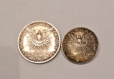 2 Monete Vaticano Sede Vacante 1939 Argento 10 Lire e 5 Lire