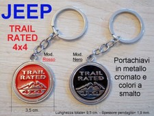 Portachiavi TRAIL RATED NERO ROSSO METALLO e COLORI SMALTO KeyRings Porte-clés
