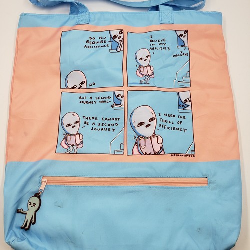 Borsa strange planet con zip - planet,