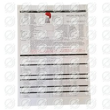 Call Sheet 91 originale del
