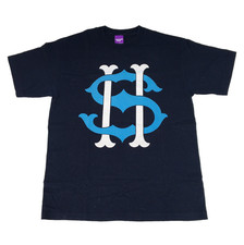 T-shirt girocollo uomo Second Son stampa grafica blu navy medio