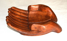 Artigianato Svuota Tasche Doppia Mano in Legno 30 Cm