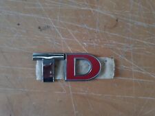 VOLKSWAGEN VW TD LOGO SIGLA EMBLEMA FREGIO STEMMA SCRITTA TARGHETTA BADGE TARGA