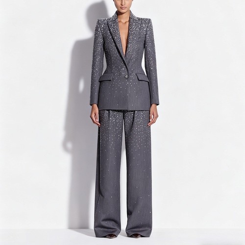 Tuta pantalone donna grigio