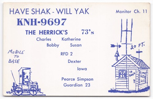 Scheda qsl radio knh 9697 - radio, knh-9697