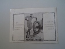 advertising Pubblicità 1929 PNEUMATICI PIRELLI SUPERFLEX CORD