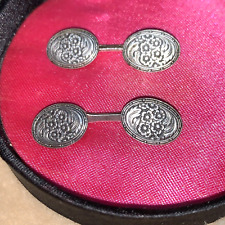 GEMELLI IN ARGENTO 800 CON PUNZONE DEL FASCIO LITTORIO ( 46 f FI ) PRIMI '900