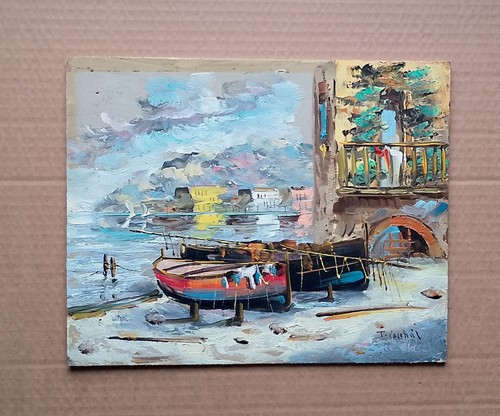 Quadro dipinto olio - olio, su